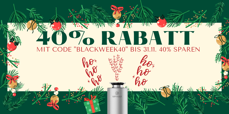 Mit dem Black Week Rabatt 40% auf deine Bestellung sparen